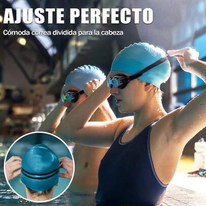 Gafas de Natación, Goggles Adulto Natacion, Juego de 2 Gafas de Natación Con Tapón Nasal y Clip Nasal, Antirreflejos, Antivaho, Protección, Sin Fugas, Adecuadas para Hombres y Mujeres Adultos