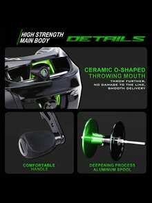 SOUGAYILANG 诱饵式渔线轮 - 7.2:1 齿轮比，16 公斤最大阻力，12 级磁力制动系统，碳纤维机身（左/右手） - 彩色 - 查看 8