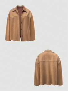 Vêtements d'automne pour femmes, manteau casual, manteau en suède, tenues pour rendez-vous, tenues casual chic pour femmes