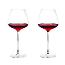 2/4/6pcs Luxury Crystal Red Wine Glass Set, 15oz Large Clear Burgundy, Smooth Rim, Lead-Free, Reusable, Hand Wash Only, Ideal For Travel, Bar, Home, Gifts