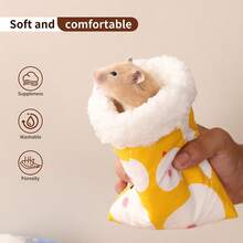 ITANDME Hamster Schlafsack Mini Meerschweinchen Versteck Eichhörnchen Schlafkäfig Rennmaus Bett Kastanien Versteck Hamster Baumwollnest Hamster Bett Hamster Bett Plüschtiere