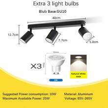 CANMEIJIA Spot encastré au plafond GU10, lampe de plafond moderne en aluminium, spots simples/doubles/triples/quadruples, noir/blanc, avec ou sans ampoules, installation facile, convient pour couloir, entrée, vitrine, pièce, cuisine, hall d'exposition, salle de lecture, salle à manger, bar, chambre, café, salon, magasin de vêtements