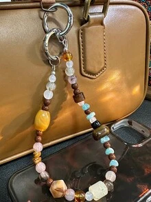 Handgefertigter Perlenschlüsselband, Handgelenktasche, Handyhülle, Autoschlüsselanhänger, Taschenanhänger, Accessoires für Frauen