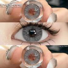 Eyeshare 1副韩国彩色隐形眼镜，蓝色、棕色、自然灰、绿色隐形眼镜 - MELBOURNE-GRAY - 查看 7