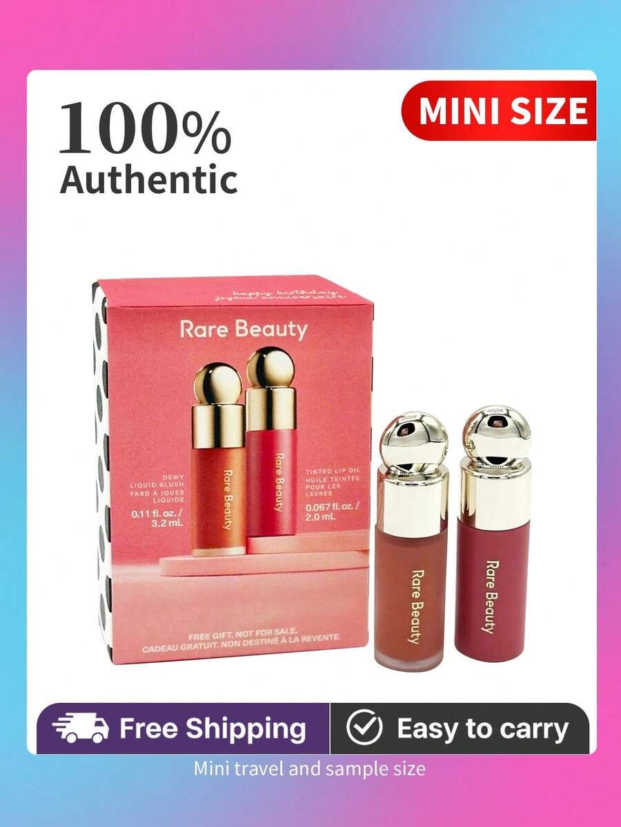 Rare Beauty Soft Pinch Dewy Liquid Blush Mini Size - Son môi Hope 2ml + Phấn má hồng Virtue 3.2ml - Xem 1