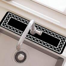 1pc Rubber Faucet Absorbent Pad, Bathroom Faucet Splash Pad, Mudguard, Moisture-Proof And Non-Slip Faucet Pad, Kitchen Countertop Accessories. Protect Your Kitchen Countertop. - Multicolor - View 10