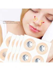 30片装鼻呼吸贴磁性吸铁鼻贴增加空气改善睡眠质量减少打鼾工具 - 黃色 - 查看 2