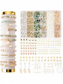 Natural Stone Beads Kit, Multicolor Asymmetrical Natural Stone Beads Kit For Jewelry Making, DIY Craft Bracelet Necklace Earrings, Friendship Gifts Decorate Accessories