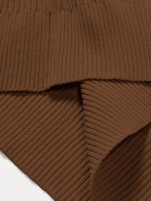 GRDR Men's Turtleneck Long Sleeve Knit Sweater, Versatile For Daily Wear - Brown - View 7