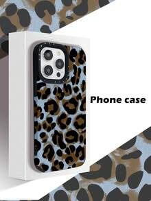 1pc Autumn/Winter Large Hole Letter Leopard Print Leather Shockproof Phone Case Compatible With IPhone 11, 12, 13, 14, 11 Pro Max, 12 Pro Max, 13 Pro Max, 14 Pro Max, XR, 15, 15 Pro, 15 Pro Max, 16, 16 Pro, 16 Plus, 16 Pro Max, 17, 17 Pro, 17 Pro Max - Multicolor - View 3
