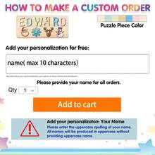 1pc Customizable Double-Row Letter Puzzle, Top Row For Customized Text, Bottom Row For Selected Image, Text Can Be Engraved On The Back. Suitable As Christmas Gift. - Light Blue 2 Rows W - View 5