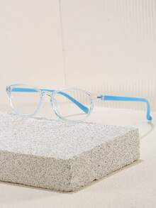 一副男女通用儿童小方框眼镜 - 复古休闲装饰眼镜 - 百搭装饰眼镜 - 采用优质PC材质，经久耐用且超轻设计 - 彩色 - 查看 6