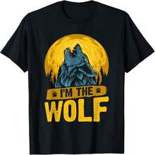 Werewolf I'M THE WOLF Alpha Wolf Funny Wolves T-Shirt - Black 18 - View 1
