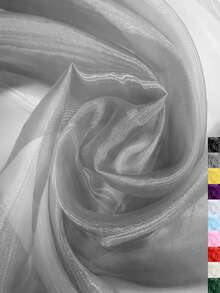 1pc DIY Crystal Organza Fabric, Lightweight Sheer Tulle Suitable For Bows, Ballet Tutus, Tablecloths, Gift Wrapping, Crafts Sewing