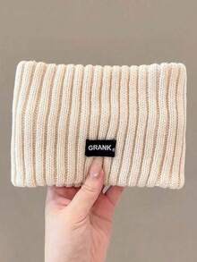 1 Pacote de Faixa de Cabelo Feminina Casual, Quente e Elegante, Feita de Lã Tricotada em Cor Sólida, Acessório de Cabelo para Mulheres