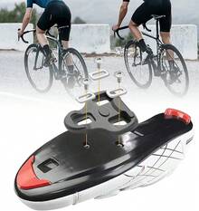 NAACOO - Tacos de bicicleta compatibles con tacos Look KEO, pelotón para interiores y exteriores, ciclismo, carretera y bicicleta, sin clip, zapatos de ciclismo - Flotador KEO -4.5° - Ver 2