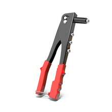 Handheld Black And Red Rivet Gun, 1-Piece | Manual DIY Tool For Fastening Metal, Leather, And Furniture - Black and Red - View 1