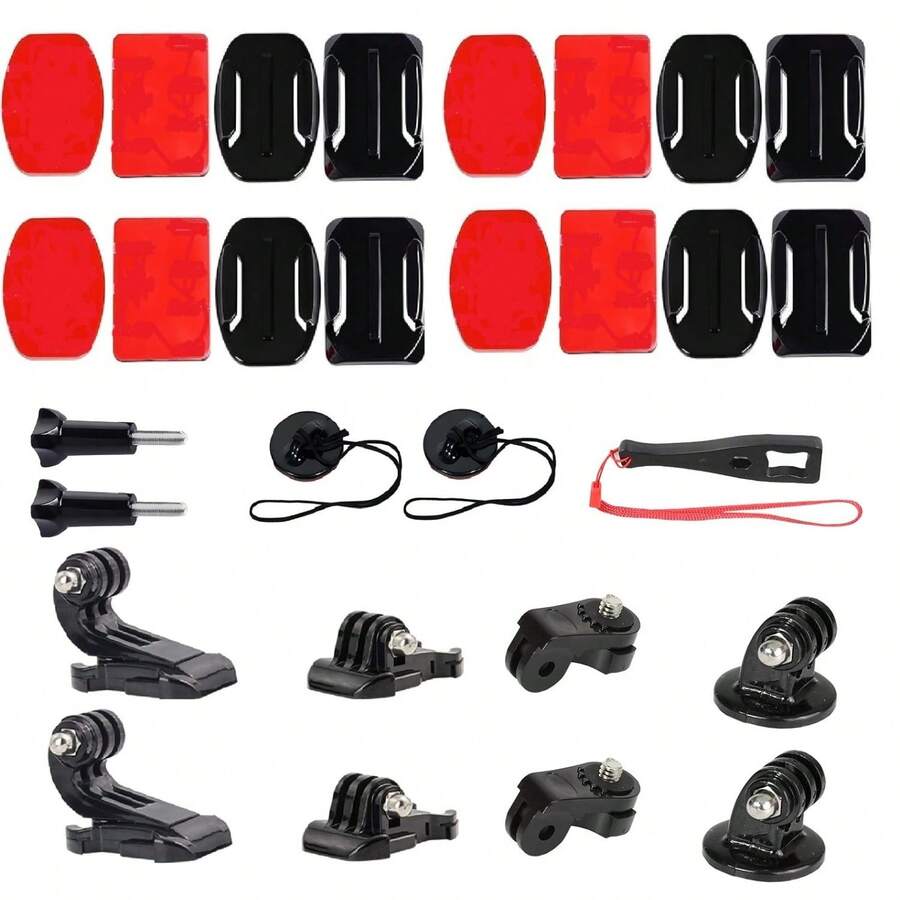 Helmet Adhesive Sticky Mounts Curved Attachment Flat Mount Compatible With For GoPro Hero 13 12 11 10 Max 9 8 7 6 5 4 Session For DJ Osmo Action Cameras - Multicolor - View 1