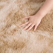 Runner Rug For Bedroom 2x6 Feet Soft Shaggy Area Rugs Fluffy Carpet For Hallway Bedside Upgrade NonSlip Shag Plush Rug For Dorm Living Room TieDyed Light Grey - 2' X 6' (Runner)+Tie-dyed Camel - View 5