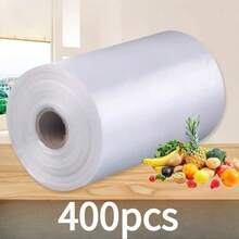 400 PCS Food Storage Bags - Large Clear Plastic Bags With Zip Lock, Bulk Value Pack For Freezing Food, Grocery Freshness, Sous Vide & Vacuum Sealer Rolls - 2 Rolls (400 Sheets) - View 2