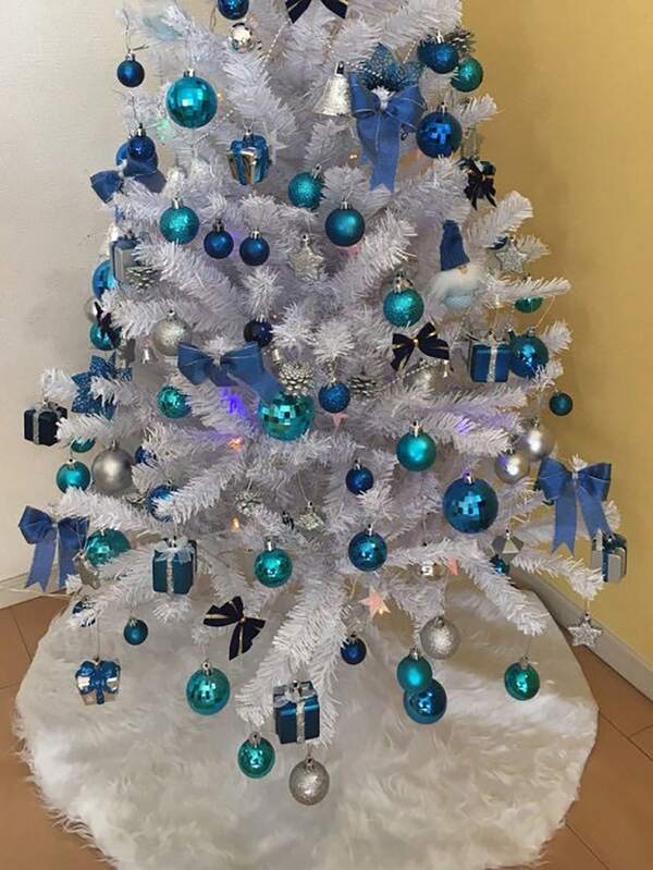 24 قطعة من زينة كرات عيد الميلاد، زينة شجرة عيد الميلاد مسبقة التعليق بقطر 1.5 بوصة، كرات معلقة للأعياد - 3 أنماط مقاومة للكسر لزينة عيد الميلاد والأعياد والأعراس والهالوين (أزرق)