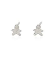 1 Pair Cute Snowman Stud Earrings, 925 Sterling Silver, Versatile For Women, Christmas & Valentine's Day Gift