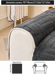 1pc Thick Plush Sofa Cushion Cover, Modern Simple Anti-Slip Warm Sofa Seat Pad, Dust-Proof Washable Sofa Slipcover, Soft & Fade-Resistant, Pet-Friendly, Fits L-Shaped Sofa And 1/2/3/4 Seater Sofa, Suitable For Bedroom, Office, Living Room