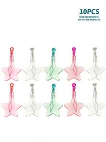 20pcs/Set Transparent Pentagram Bubble Wands, Suitable As Party Favors, Casual Toys, Compact And Portable