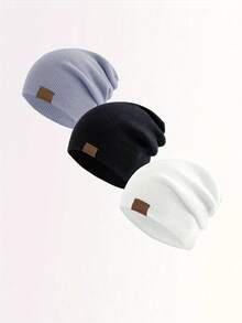 1 و 2 و 3 طقم قبعة بينية للرجال قبعة بينية متدلية قبعات شتوية مصنوعة من الصوف ناعمة قبعة تزلج للجنسين