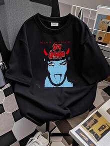 180g pure Cotton Sexy Dynamite London Nina Hagen T Shirt All Size S To 4XL Summer Breathable Top For Everyday Wear Comfortable Stretched designer clothes fashion Print Round Neck Short Sleeve female Slightly Soft Versatile Unisex Casual graphic women streetwear - Negro - Ver 2