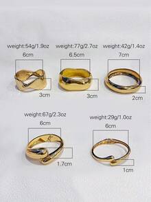 3pcs Minimalist Smooth Bangle Bracelet, Water Droplet And Chunky Bracelet Set, Gold Bracelet Set, Wide Bracelet,For Work, Daily,Party, Banquet, Ball Decor,Vintage And Unique Bracelets For Women's