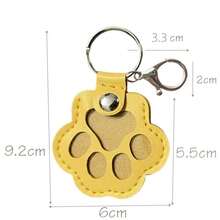Cute Dog Paw Keychain, Cartoon Pet Hair Storage Leather Case Portable Pet Hair Memorial Keychain Pendant,Christmas,Christmas Decorations