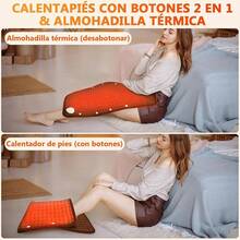 Lukovee Almohadilla Térmica, Cobijas Eléctricas Compresa para Alivio de Dolores de Hombros Cuello Espalda, 10 Ajustes de Temperatura Almohadilla de Calefacción Rápida, Auto Apagado, Suave, Lavable - Marrón - Ver 8