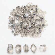 210 piezas de cuentas de vidrio, cuentas retorcidas, cuentas de rombos puntiagudos, cuentas planas, cuentas pequeñas, cuentas sueltas chapadas, materiales para hacer joyas DIY para encantos de teléfono, collares, aretes, llaveros, bolsos