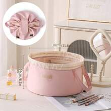 Túi đựng mỹ phẩm dây rút dáng phẳng, túi đựng đồ trang điểm du lịch cho nữ, túi đựng đồ vệ sinh cá nhân dung tích lớn, thiết kế mở phẳng tiện dụng cho mỹ phẩm và cọ trang điểm, quà tặng cho phái nữ, túi đựng đồ vệ sinh cá nhân du lịch, phụ kiện cần thiết, trang trí phòng trang điểm. - Nhiều màu - Xem 14