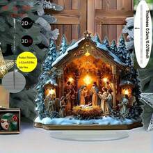 Elegante Acryl Weihnachtskrippe mit Ständer - perfekt für Schreibtisch und Wohnzimmer Dekoration | Ideales Geburtstags- oder Weihnachtsgeschenk für Freunde | Multifunktionale religiöse Heimdekoration
