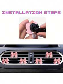 2pcs 4pcs Car Air Conditioning Vent Without Aromatherapy Car Decoration Ornament Cute Bow Car Interior Decoration