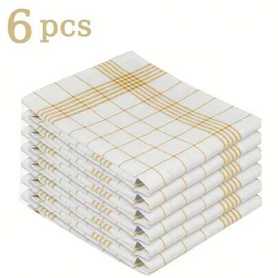 1/6 pièces Torchon à carreaux classique, cadeau de Noël et Halloween