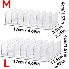 1 件亚克力眼影收纳盒 - 透明唱片展示架、桌面相册架、桌面化妆品收纳架、CD 和光盘展示托盘，非常适合浴室、办公室、梳妆台、CD 存储 - 现代简约，抽屉式收纳用品