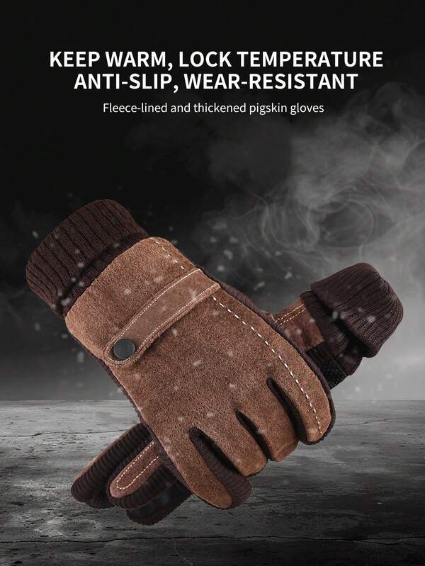 1pc Windproof Waterproof Cycling Driving Outdoor Winter Warm Thickened Touchscreen Gloves Snow Gloves