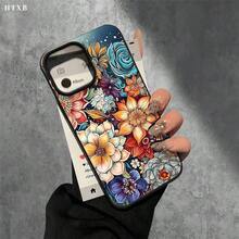 Fundas protectoras para phone con diseño floral colorido y orificios grandes. Compatibles con phone 17, 16 Pro Max, 16, 15 Pro, 14, 14 Plus/14 Pro Max, 13, 13 Pro, 12 Pro, 11 y 11 Pro. Un regalo ideal para amigos y familiares en Halloween y Acción de Gracias. Regalos de temporada, Fundas para smartphones, Diseño floral, Funda elegante, Material resistente a golpes, Funda duradera, Diseño con orificios grandes, Brillo, Para entusiastas de la tecnología, Compradores navideños - Blanco - Ver 2