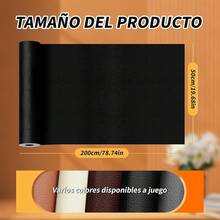 Kit de Parches Reparadores de Piel,Parche de Cuero Autoadhesivo,Piezas ReparacióN de Cuero Pegatinas,para Restaurar ArtíCulos De Piel Como SofáS, Sillas, Bolsos, Etc. 50 X 200 (Negro) - Marron Claro - Ver 11