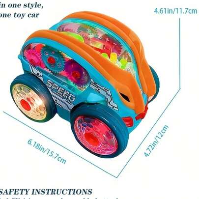 360° drehender blinkender Sensor-Wagen, leuchtende LED-Lichter, Überschlagfunktion, spielt Weihnachtslieder, einfach Hindernisse zu umgehen. Ideales Weihnachtsgeschenk für Babys, schafft unvergessliche Erinnerungen, beste Geschenkidee! Weihnachtszauber Reifen Spielzeug! Blinkendes Spielzeug geeignet für Säuglinge, Jungen, Mädchen, Kleinkinder, Kinder