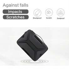 Funda para portátil de 15.6 pulgadas, protector impermeable y a prueba de golpes, bolsa de computadora de EVA con diseño artístico geométrico y asa, compatible con MacBook Pro 16, HP, , ASUS Notebook, negro - Negro - Ver 10