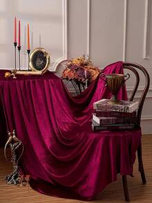 1 件 200gsm 天鹅绒矩形桌布，适合婚礼和派对最佳礼物、婚礼桌布、婚礼装饰、家居装饰、房间装饰、派对礼物新娘