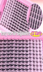 Wiwoseo Natural Lash Clusters Wispy Eyelash Clusters Natural Cluster Eyelash Extensions Pesta?As Postizas Naturales Wispy Lash Clusters Thin Invisible Band Lashes Clusters For Beginners (10-14MM) - ColorL - 查看 7
