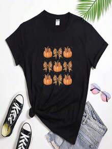 2025 Champion Tank Davis All Match American Fashion Brand Printed Men's And Women's Loose Summer Loose Short Sleeve T Shirt - 黑色 - 查看 1