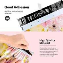 50/100 Pcs Poly Mailers Bulk Envelope Plastic Custom Mailing & Shipping Bags - Self Seal, Waterproof And Multi Purpose Packaging Bags For Small Business, Shipping Bags For Clothing Boutique Supplies With Self Seal Strip - 紫花 - 查看 4