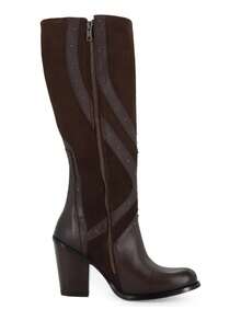 Bota Vaquera Para Dama Piel Res Genuina Modelo Soberbia Ajuste Perfecto Comodidad Duradera Diseño Moderno - Marrón - View 5