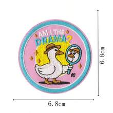 AM I THE DRAMA Hippie Punk Rock Anime Cartoon Outdoor Adventure Sticker Sewn Badge DIY Clothing Accessory Embroidery Sewing Iron-On Patch Apparel Decoration Sticker Badge Emblem Clothes Shoes Bags Accessories Hole Fixer Embroidered Patch - Multicolor - View 3